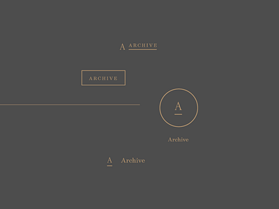 Archive elements graphics marks typography web design
