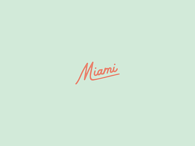 Miami branding lettering retro script typography