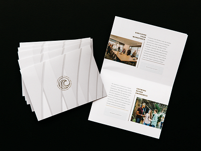 Corporate Circle Brochure branding brochure charleston gold foil grid icon layout print wave