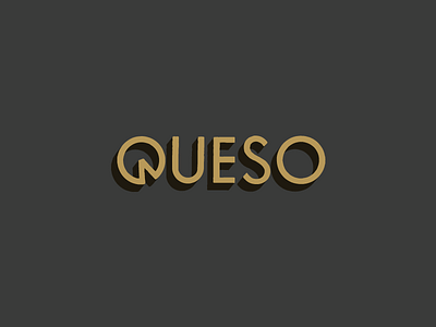 Queso Fresco branding drop shadow icon lettering logo typography