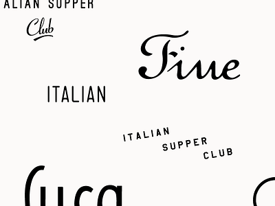 Fine branding identity logo process restaurant sub marks typography wip