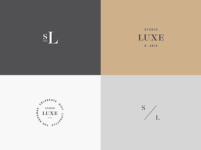 Studio Luxe brand branding identity logo submarks type typography