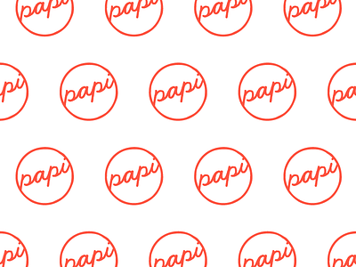 Papi Pattern branding collateral identity pattern print process restaurant sub marks wip