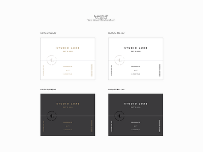 Luxe Labels collateral label design labels luxe mock up print design wip