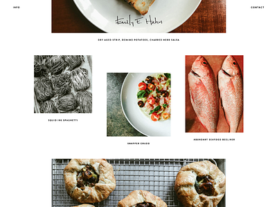 Chef Emily Hahn branding chef food top chef ui ux web design website