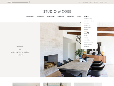 Studio McGee brand branding identity logo submarks type typography ui ux web website website design