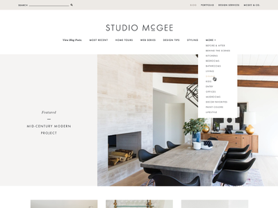 mcgee studio brand dribbble website refresh added project