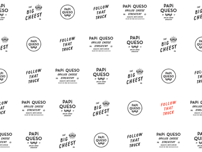 Papi Queso III branding collateral graphic design lettering photography print typography