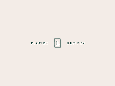 Flower Recipes branding collateral recipe social media sub mark typography