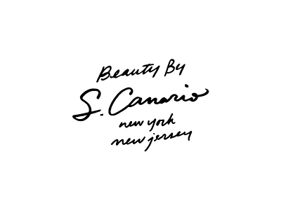 S. Canario branding custom script hand lettering identity lettering script typography wip