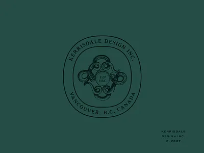 Kerrisdale branding identity seal snake sub mark wip