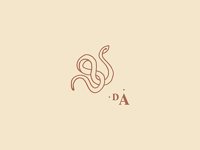 D A alchemy brand development branding identity illustration monogram snake typography wip
