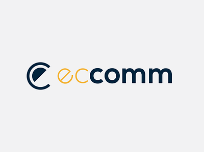 EC Comm branding design typography vector