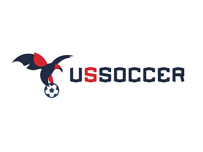 US National Team Logo w/ Text branding design flat icon logo