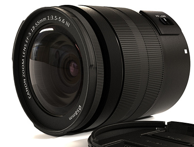 Canon Lens 3D Render