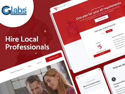 Local Professionals Canada Web App :: Part-1 figma figma design free landing page graphic design landing page ui uiux uiux design web app web app design web design