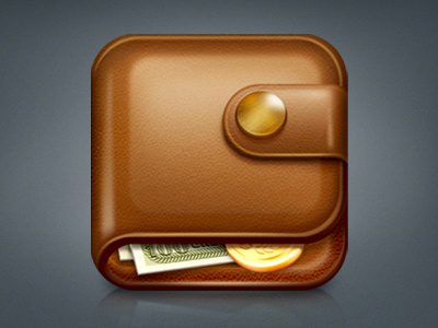 Money for iOS Icon coin finance ios jumsoft leather money wallet