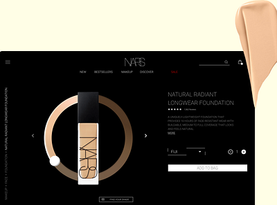 Web Redesign-Daily Challengeeeee(NARS Cosmetics) 3d animation app beauty shop branding check out cosmetics daily challenge daily ui design e commerce graphic design illustration job junior designer logo online shopping sneaker ui website redesign