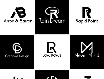 Personal Initial Logo branding business company design flat logo graphic design graphicdesignui identity illustration lettering logo minimal personal logo text