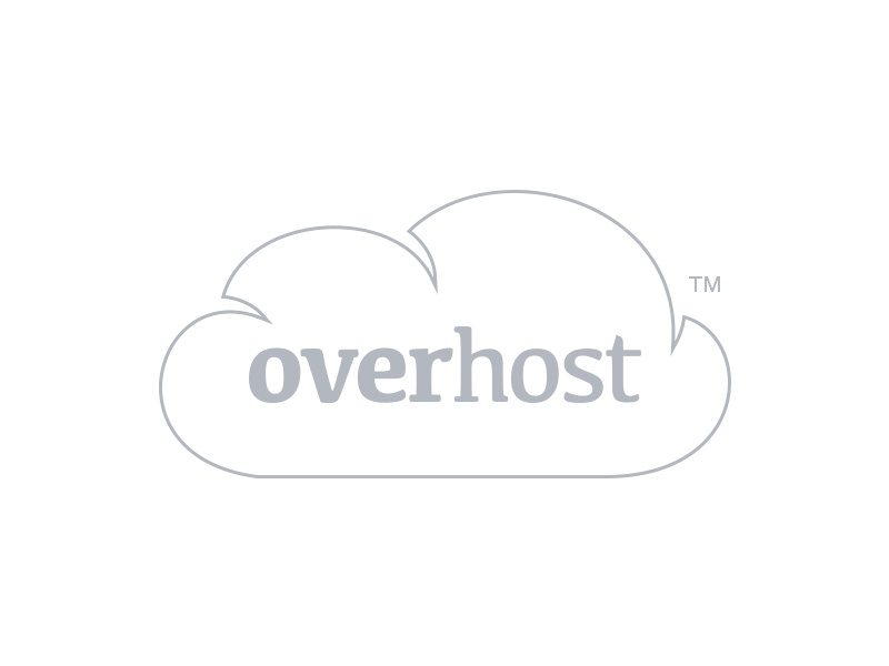 Overhost Logo cloud hosting logo outline