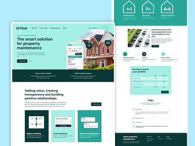 Fixit Real Estate Website Landing Page🏠 app branding graphic design ui ux