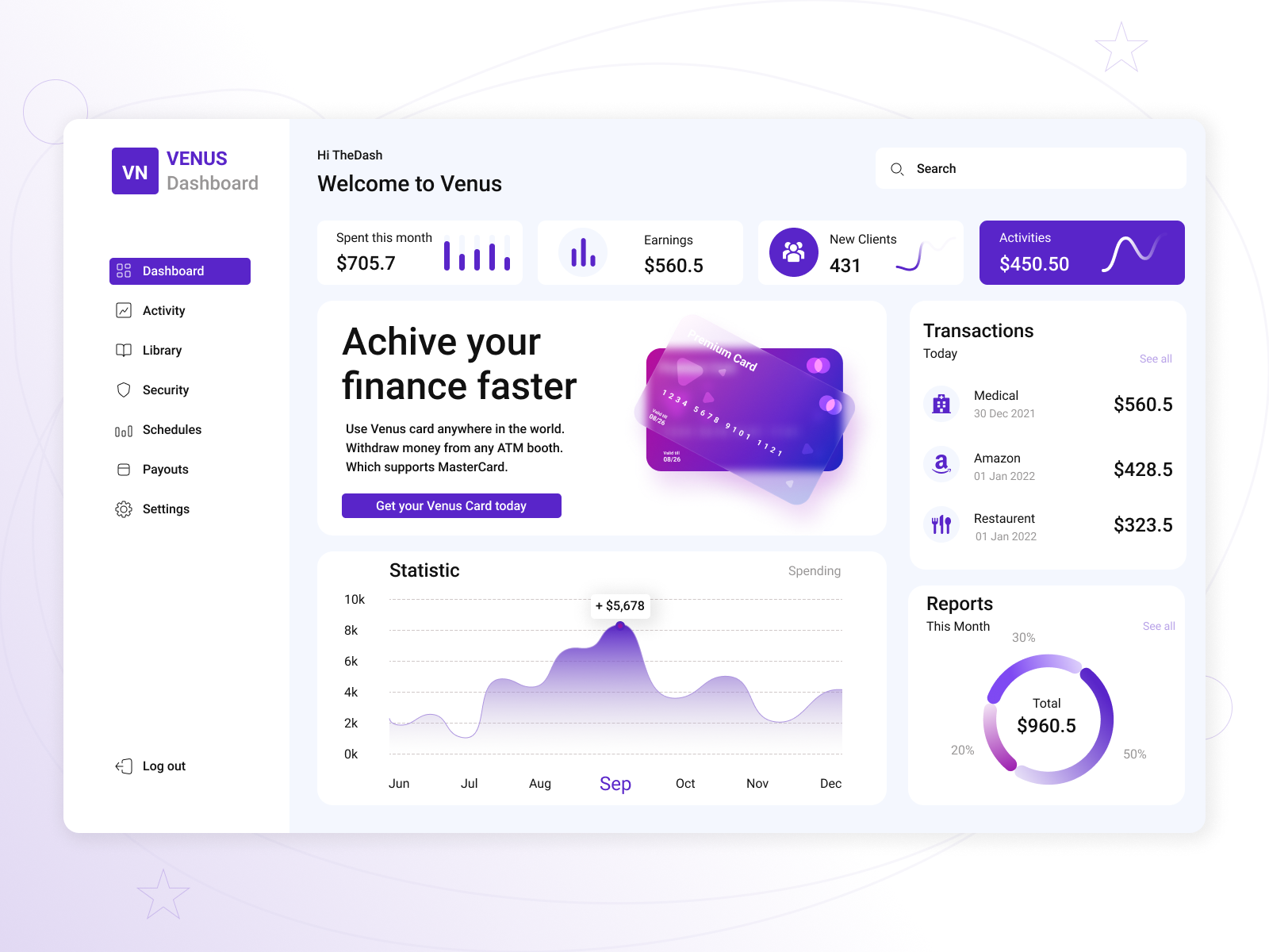 Payment Transaction Application Dashboard by Farzana Abedin on Dribbble