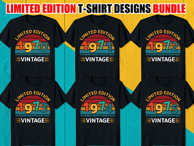 Limited Edition T shirt Designs Bundle