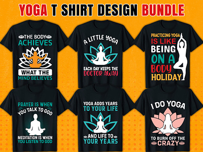 Yoga T shirt Design Bundle tatoo