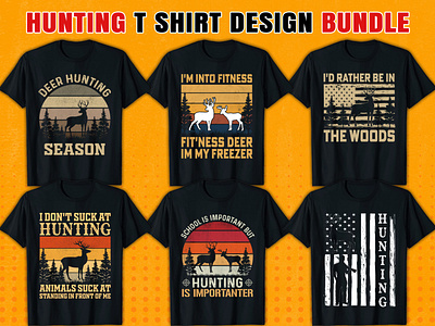 Hunting T shirt Design Bundle deer hunting