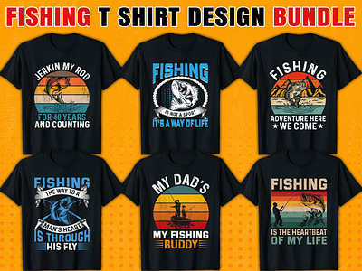 Fishing T shirt Design Bundle great