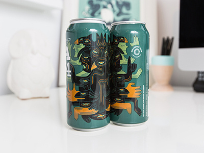 Cans with the "Brothers" artwork for Collective Arts beerart beercanart cecilwarnerart collectivearts collectiveartsbrewing toyhandscreate