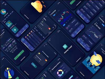 Money Crypt app design ui