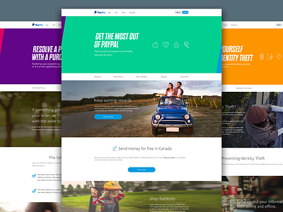 Paypal Landing Pages landingpage paypal ui ux web webdesign
