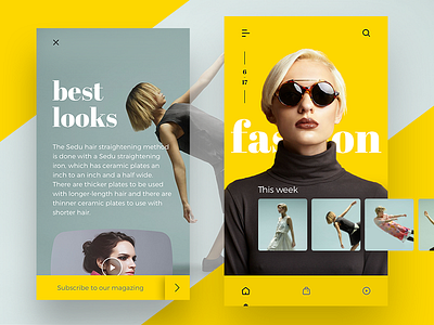 Fashion Magazin app fashion interaction ios mobile motion muzli ui userexperience userinterface ux visualdesign