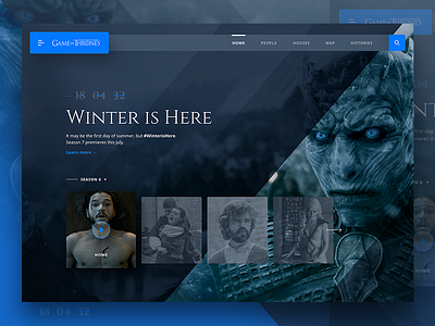 GOT - Winter is here app gameofthrones got interaction ios muzli ui userexperience userinterface ux visualdesign website