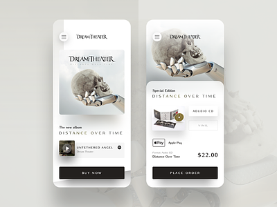 Dream Theater - New Album Concept app ios mobile music player ui uidesign userinterface visualdesign