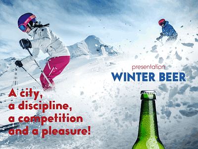 winter beer beer birra brochure design graphic design indesign presentation snow design sport