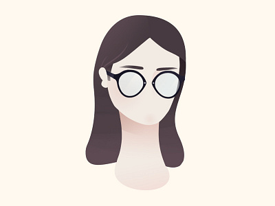 Jade drawing face friend glasses illustration portait woman