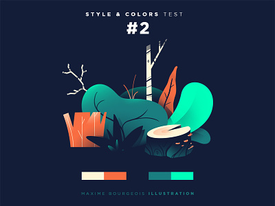 Style & Colors: Flora bark coolors illustration leaf plant tree trunk