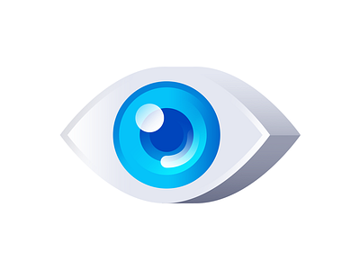 Unused Icon Two eye focus glass illustration look pupil