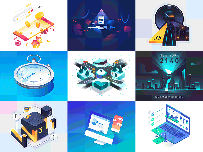 2017 best9 egghead elevate gift gradient illustration isometric javascript mixpanel nyt smile