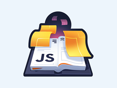 How to Write an Open Source JavaScript Library book code contribute course illustration javascript library logo page paper publishing release
