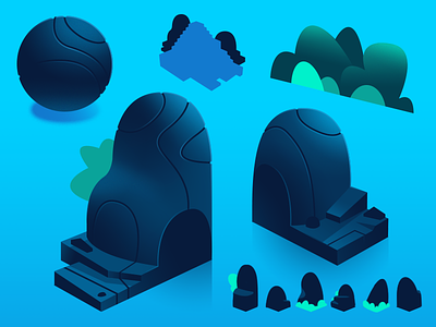 Dodo Peak | Rocks Concept concept forest gradient illustration isometric reference rock texture