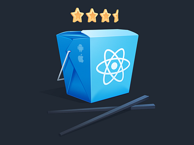 Build a React Native Application for iOS and Android android apple chopstick code gradient illustration phone rating react restaurant takeout