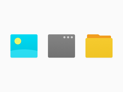 Icon set for FileManager exe file folder picture