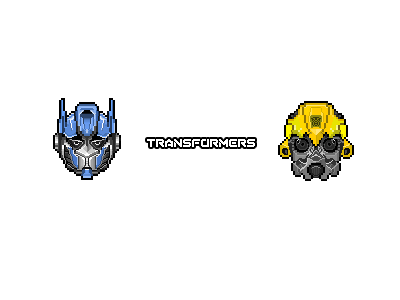 Pixel Avatars bumble bee optimus prime pixel transformers