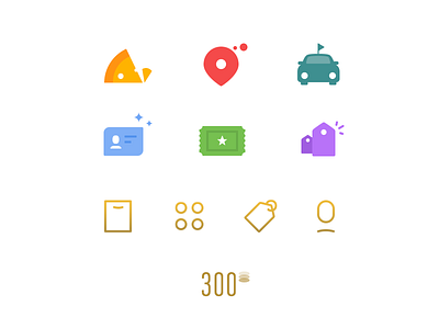 Icon set for shopping app