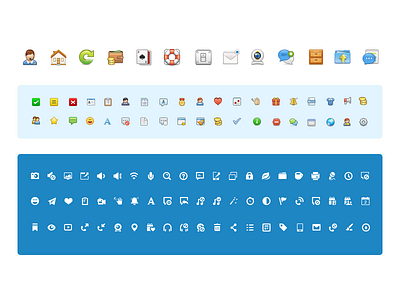 Small icons 16px 32px charge color help home icon refresh small