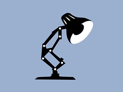 Pixar's Infamous Lamp.. graphic design lamp pixar silhouette