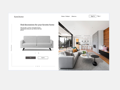 #Daily UI 003 | Landing page | furni.home